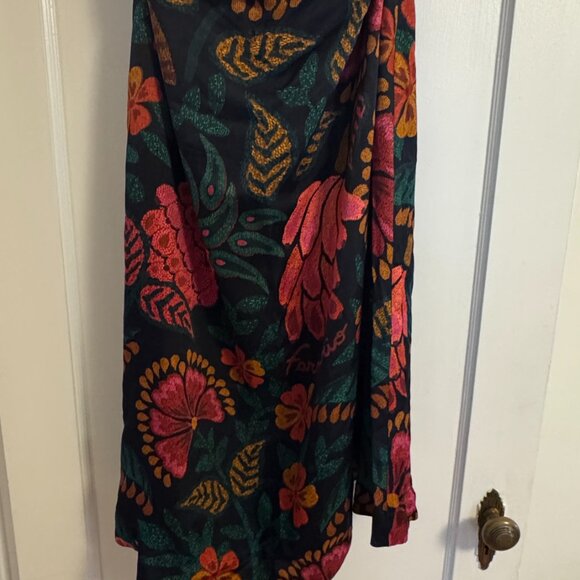 Farm Rio - Black Flowerdoscopic Midi Skirt & Top Set - Picture 3 of 11